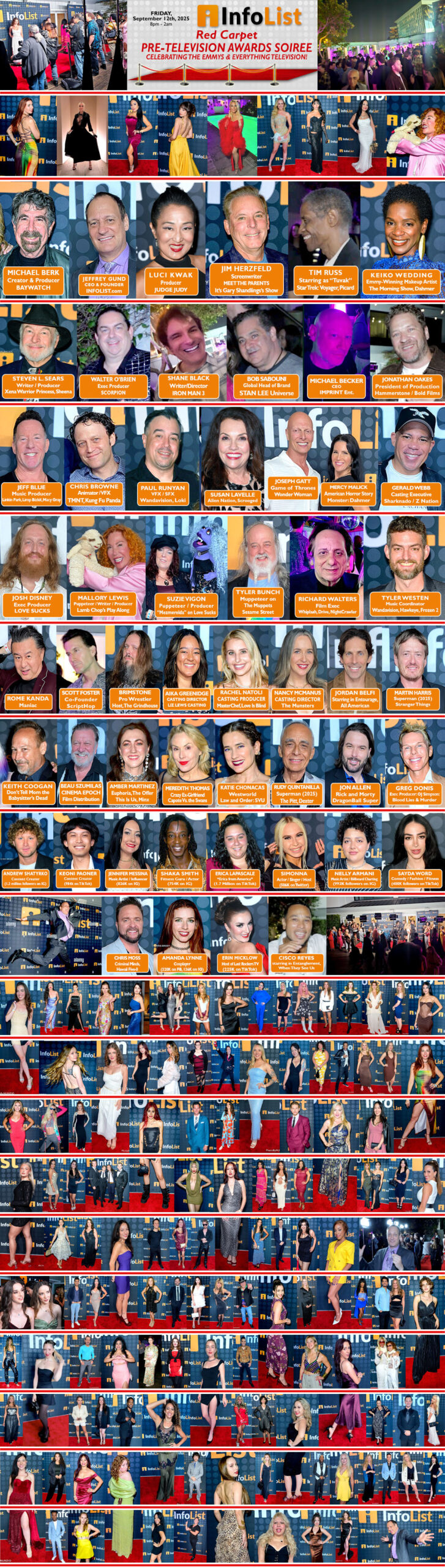 InfoList Red Carpet Pre-Emmys Soiree - Special Guests & Highlights