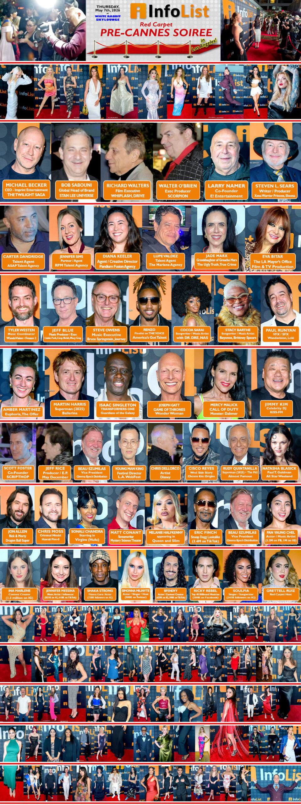 InfoList Red Carpet Pre-Cannes Soiree - Special Guests & Highlights