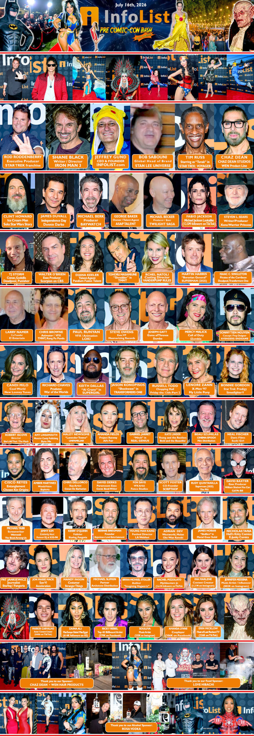 InfoList Red Carpet Pre Comic-Con Bash - Special Guests &amp; Highlights
